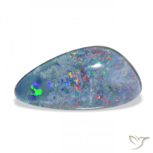 4.10ct Naturale Multicolore Tripletto di opale, Taglio a fantasia, Opaco