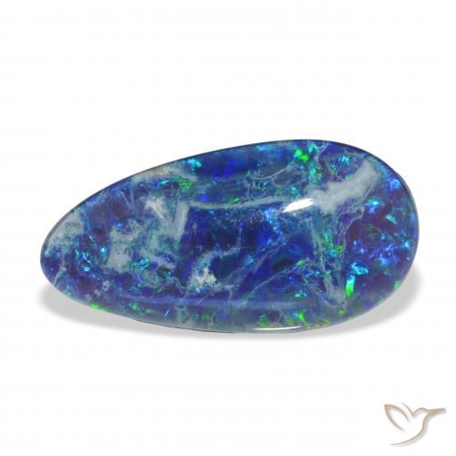 3.93ct Naturale Multicolore Tripletto di opale, Forma a pera, Opaco