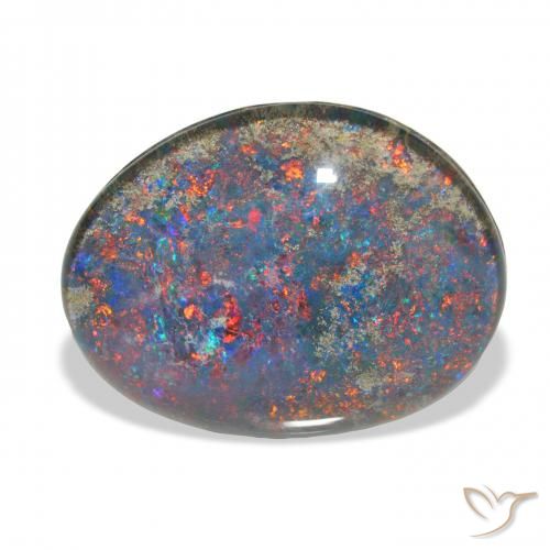 9.34ct Naturale Multicolore Tripletto di opale, Taglio a fantasia, Opaco