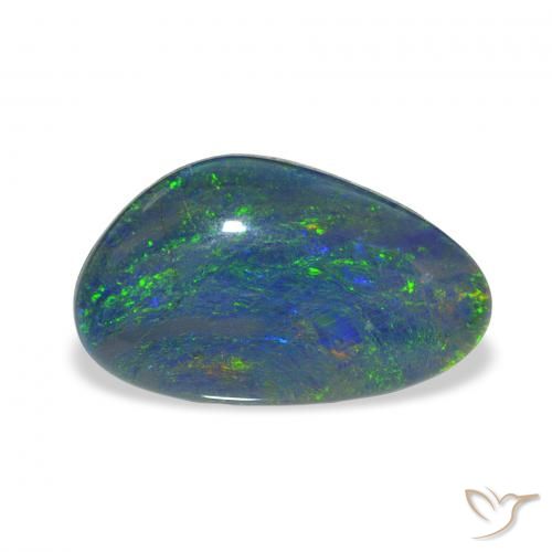 3.71ct Naturale Multicolore Tripletto di opale, Taglio a fantasia, Opaco