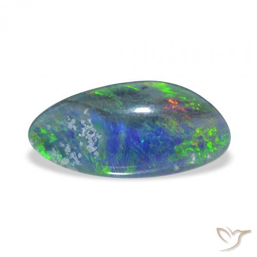 3.24ct Naturale Multicolore Tripletto di opale, Taglio a fantasia, Opaco