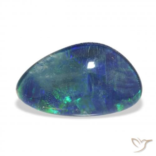 3.62ct Naturale Multicolore Tripletto di opale, Taglio a fantasia, Opaco