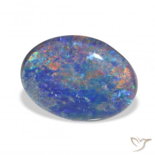 Tripletto di opale Multicolore naturale da 3.84 ct, Ovale, Opaco