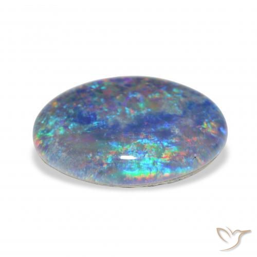 Tripletto di opale Multicolore naturale da 3.84 ct, Ovale, Opaco