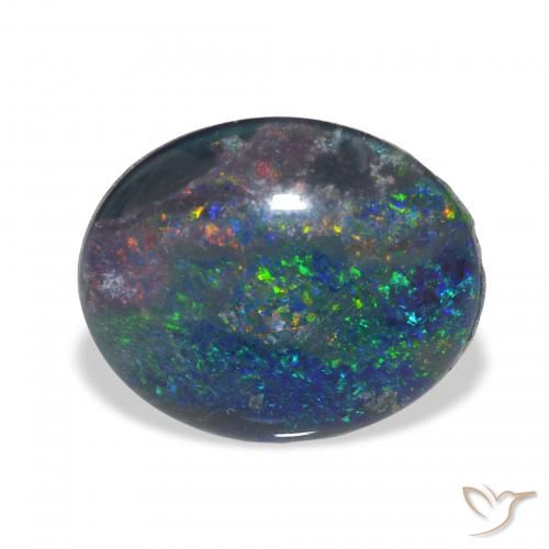 2.70ct Naturale Multicolore Tripletto di opale, Ovale, Opaco