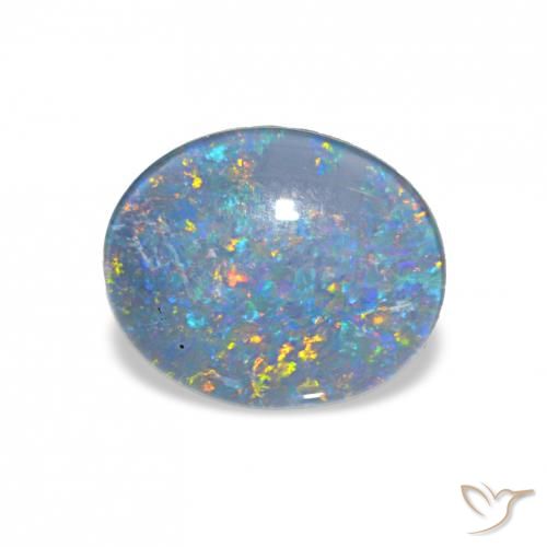2.90ct Multicolore Tripletto di opale, Ovale, Opaco
