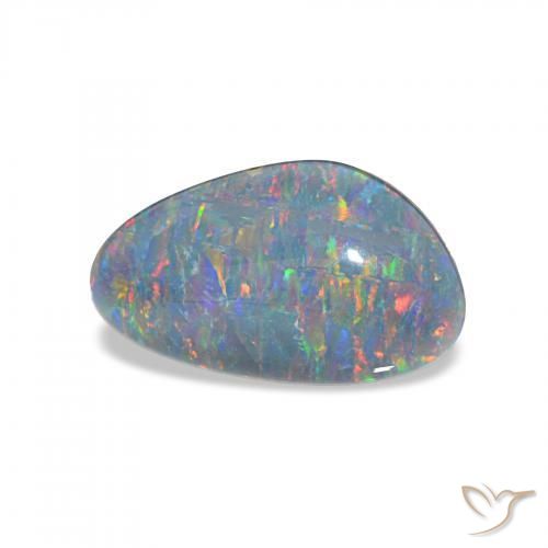 Tripletto di opale Multicolore naturale da 3.84 ct, Taglio a fantasia, Opaco