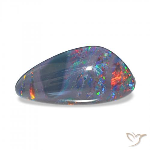 4.17ct Multicolore Tripletto di opale, Taglio a fantasia, Opaco