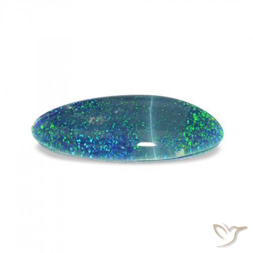 Tripletto di opale Multicolore Blu naturale da 3.30 ct, Taglio a fantasia, Opaco