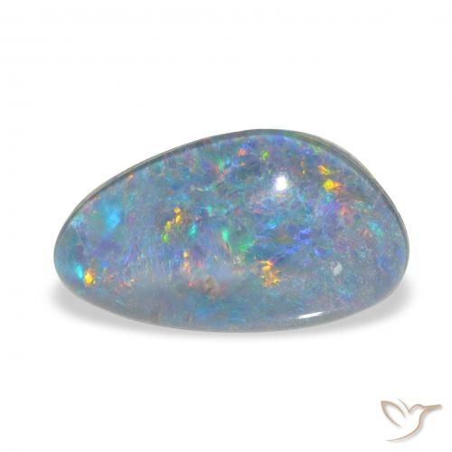 3.39ct Multicolore Tripletto di opale, Taglio a fantasia, Opaco