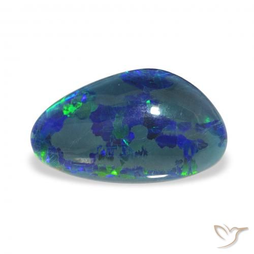 3.35ct Multicolore Tripletto di opale, Taglio a fantasia, Opaco