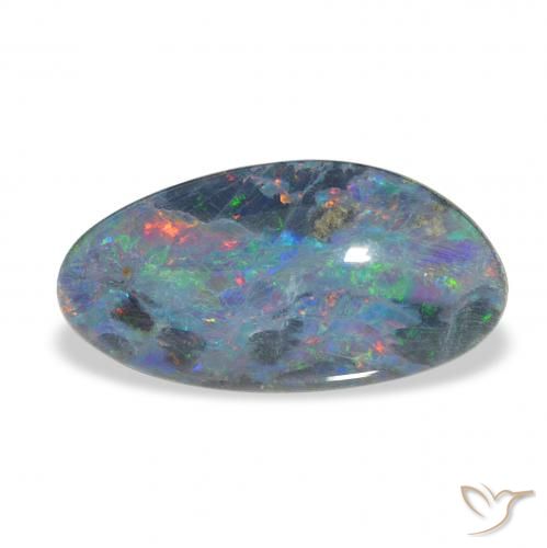 4.20ct Multicolore Tripletto di opale, Taglio a fantasia, Opaco