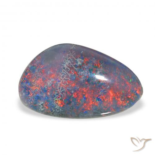 3.78ct Naturale Multicolore Tripletto di opale, Taglio a fantasia, Opaco