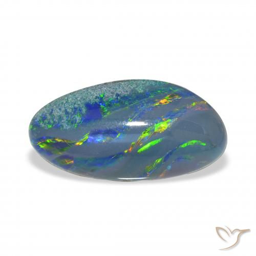 4.21ct Naturale Multicolore Tripletto di opale, Taglio a fantasia, Opaco