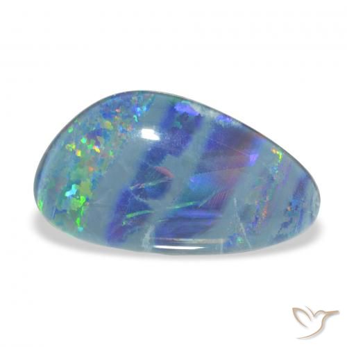 7.90ct Multicolore Tripletto di opale, Taglio a fantasia, Opaco