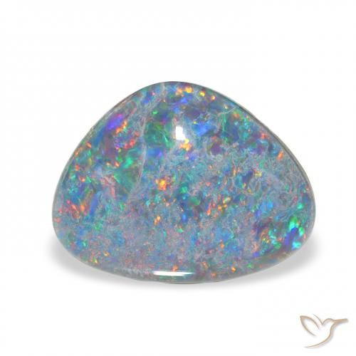 3.88ct Multicolore Tripletto di opale, Taglio a fantasia, Opaco