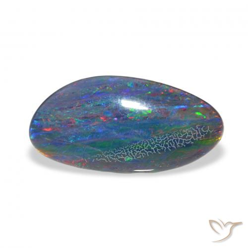 3.38ct Multicolore Tripletto di opale, Taglio a fantasia, Opaco