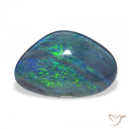 6.55ct Naturale Multicolore Tripletto di opale, Taglio a fantasia, Opaco