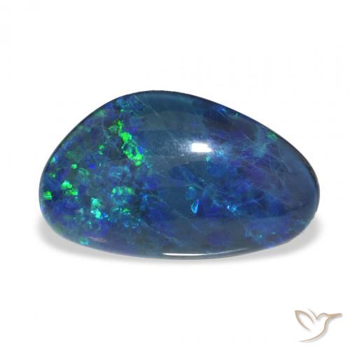 6.14ct Naturale Multicolore Tripletto di opale, Taglio a fantasia, Opaco