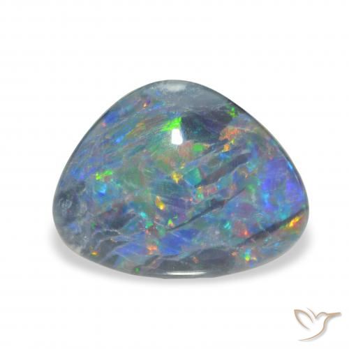 3.95ct Multicolore Tripletto di opale, Taglio a fantasia, Opaco