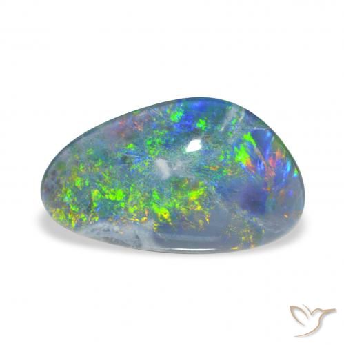 3.45ct Naturale Multicolore Tripletto di opale, Taglio a fantasia, Opaco