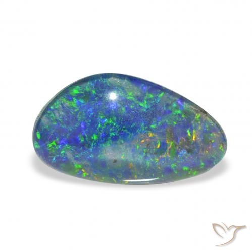 3.22ct Multicolore Tripletto di opale, Taglio a fantasia, Opaco