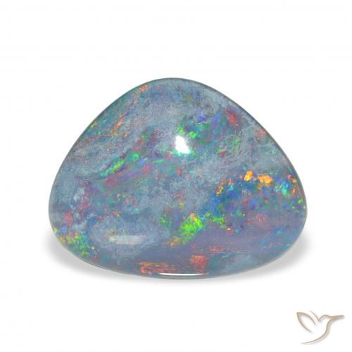 4.14ct Multicolore Tripletto di opale, Taglio a fantasia, Opaco