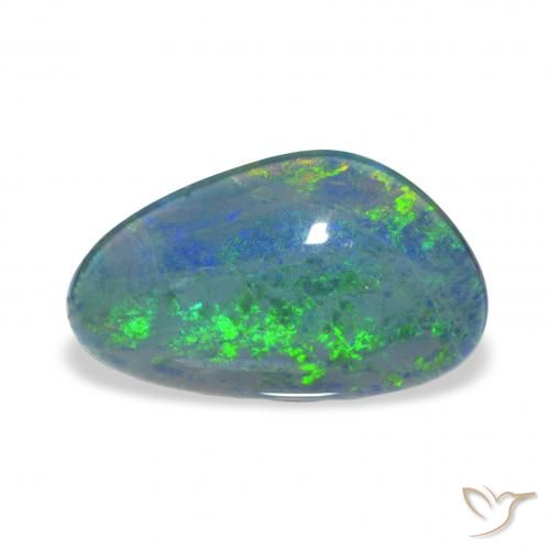 3.46ct Multicolore Tripletto di opale, Taglio a fantasia, Opaco