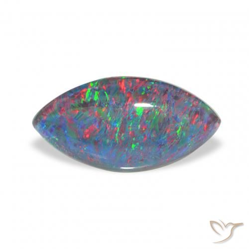 1.90ct Multicolore Tripletto di opale, Taglio marquise, Opaco