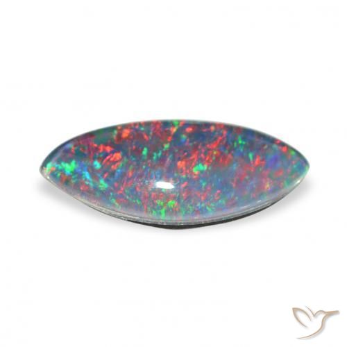 Tripletto di opale Multicolore naturale da 1.90 ct, Taglio marquise, Opaco