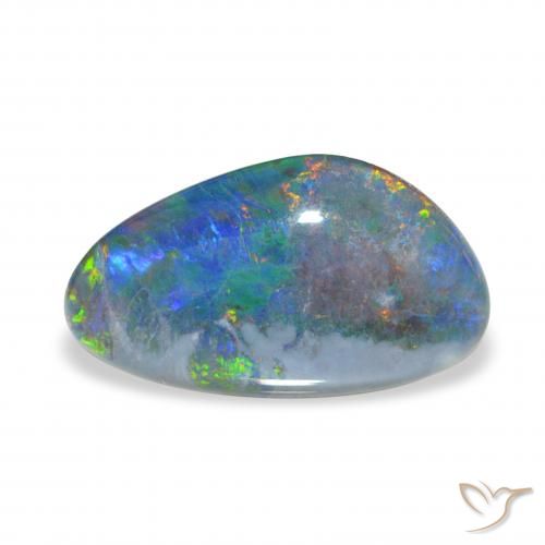 3.28ct Naturale Multicolore Tripletto di opale, Taglio a fantasia, Opaco, Photo A