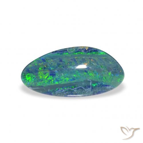 2.52ct Multicolore Tripletto di opale, Taglio a fantasia, Opaco
