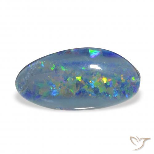 3.60ct Multicolore Tripletto di opale, Taglio a fantasia, Opaco