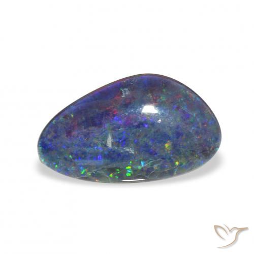 3.30ct Multicolore Tripletto di opale, Taglio a fantasia, Opaco