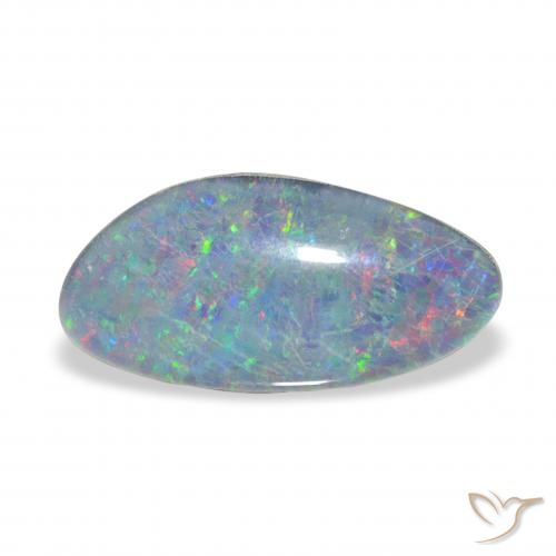 3.66ct Multicolore Tripletto di opale, Taglio a fantasia, Opaco