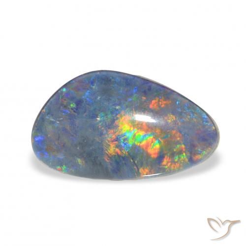 3.36ct Multicolore Tripletto di opale, Taglio a fantasia, Opaco