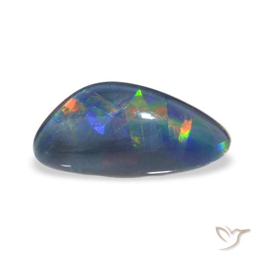 1.89ct Multicolore Tripletto di opale, Taglio a fantasia, Opaco