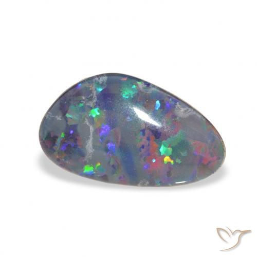 Tripletto di opale Multicolore naturale da 3.58 ct, Taglio a fantasia, Opaco