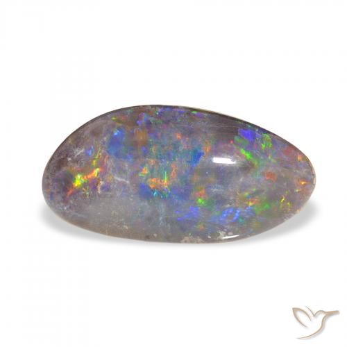3.72ct Multicolore Tripletto di opale, Taglio a fantasia, Opaco