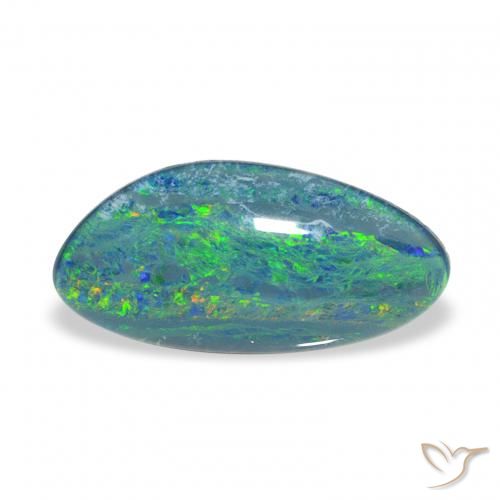 2.48ct Multicolore Tripletto di opale, Taglio a fantasia, Opaco