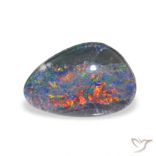 1.73ct Multicolore Tripletto di opale, Taglio a fantasia, Opaco