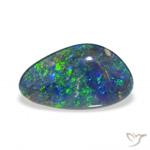 3.32ct Multicolore Tripletto di opale, Taglio a fantasia, Opaco