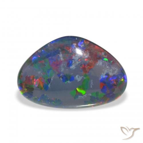 6.50ct Multicolore Tripletto di opale, Taglio a fantasia, Opaco