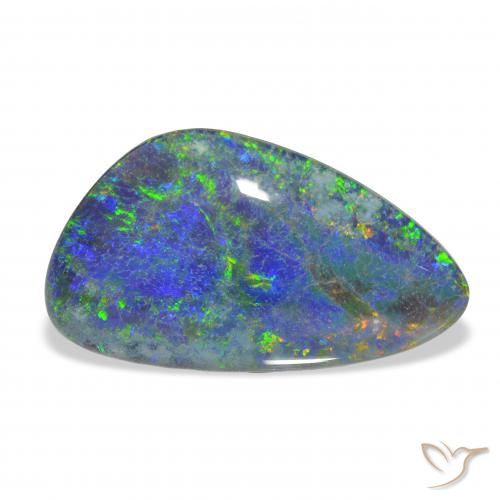 7.02ct Multicolore Tripletto di opale, Taglio a fantasia, Opaco