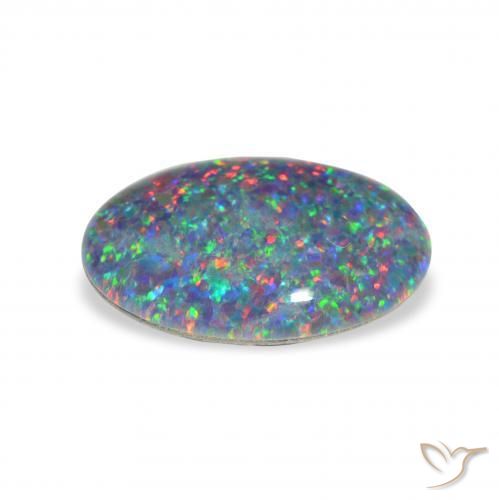 Tripletto di opale Multicolore naturale da 3.53 ct, Ovale, Opaco