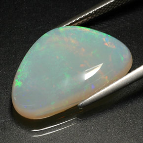 Opale naturale multicolore da 9,05 ct, trasparente, trasparente/traslucido