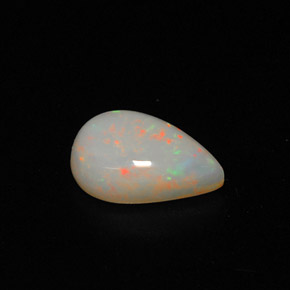Opale naturale multicolore da 0,86 ct, taglio a pera, opaco