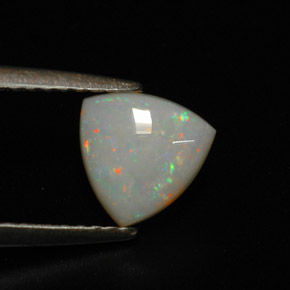 Opale naturale multicolore da 0,75 ct, trasparente, trasparente/traslucido
