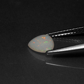 Opale naturale multicolore da 0,46 ct, trasparente, trasparente/traslucido