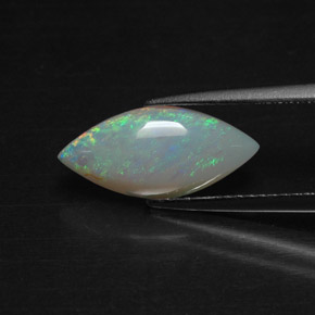 Opale naturale multicolore da 1,56 ct, trasparente, trasparente/traslucido
